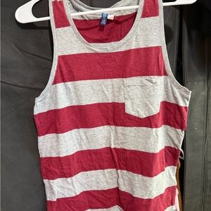 H&M Divided Red and Gray Top